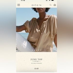 Doen June top size Small , chestnut brown color